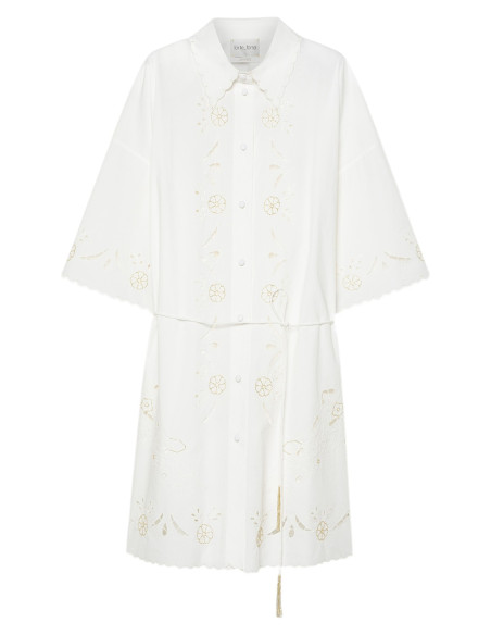 forte_forte Robe Chemise "Lace & Glass"