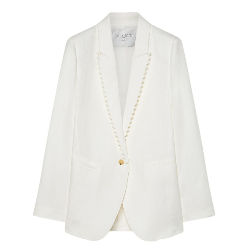 forte_forte Veste en Lin avec broderie