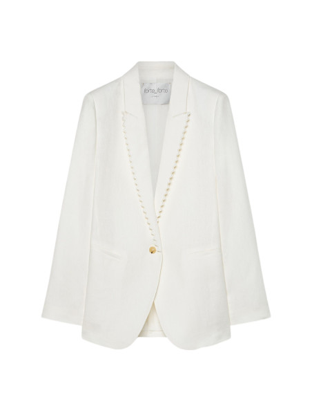 forte_forte Veste en Lin avec broderie