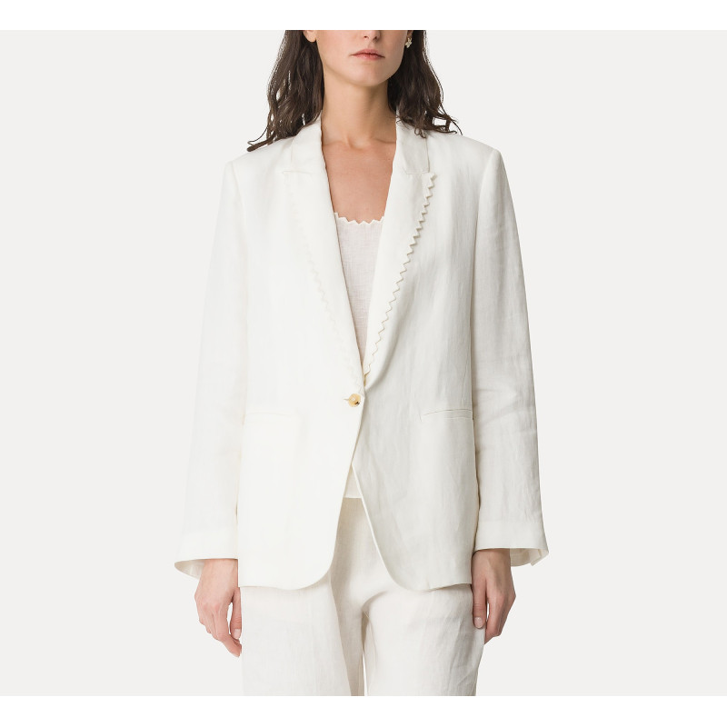 forte_forte Veste en Lin avec broderie