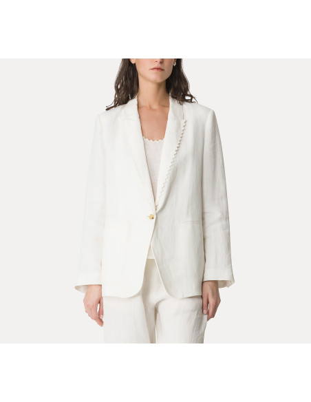 forte_forte Veste en Lin avec broderie