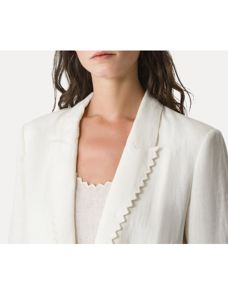 forte_forte Veste en Lin avec broderie