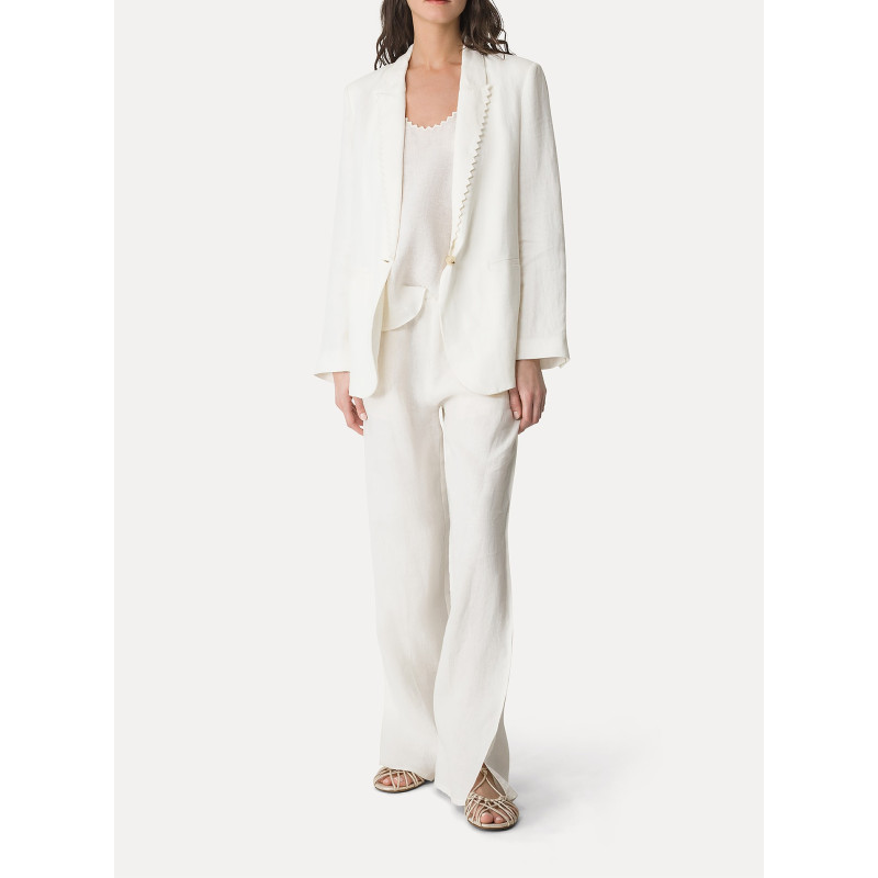 forte_forte Veste en Lin avec broderie