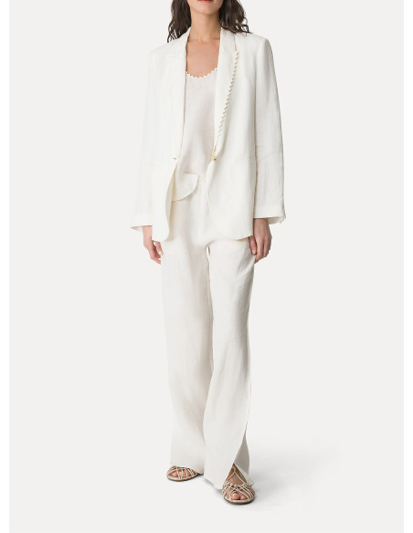 forte_forte Veste en Lin avec broderie