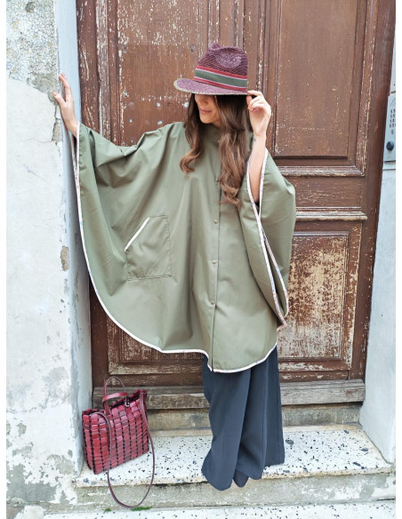 forte_forte Cape en Twill imperméable