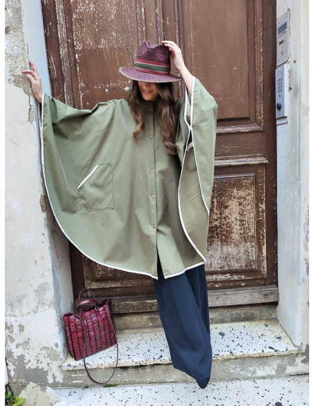 forte_forte Cape en Twill imperméable