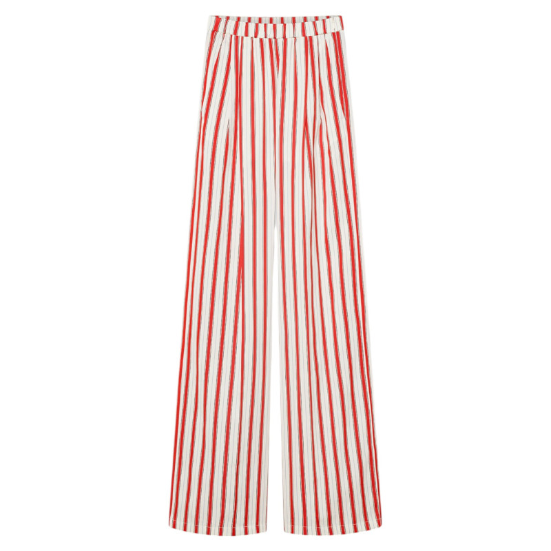 forte_forte Pantalon droit rayé