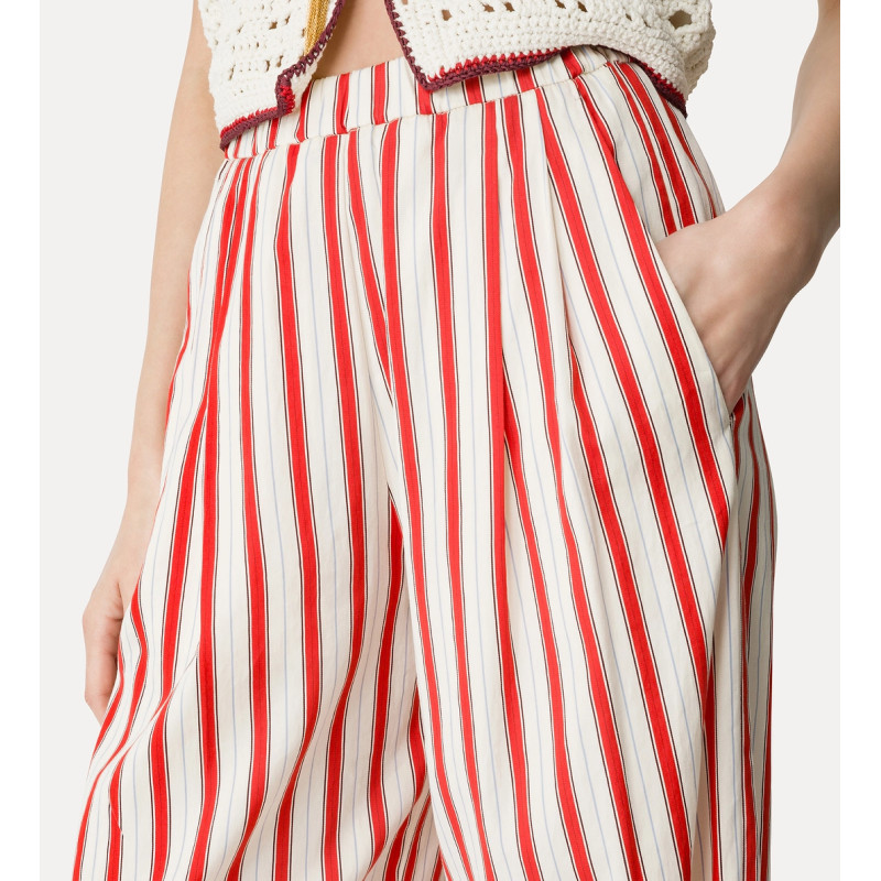 forte_forte Pantalon droit rayé