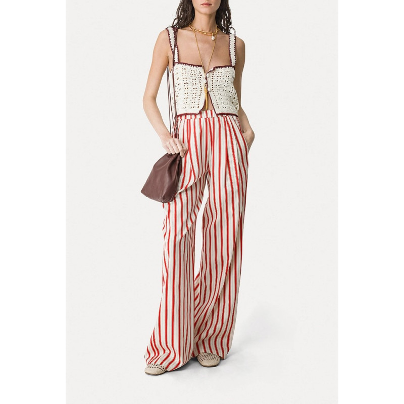 forte_forte Pantalon droit rayé