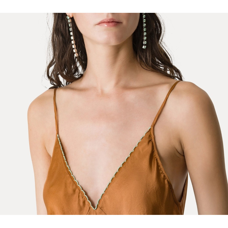 forte_forte Top en soie habotai avec broderie