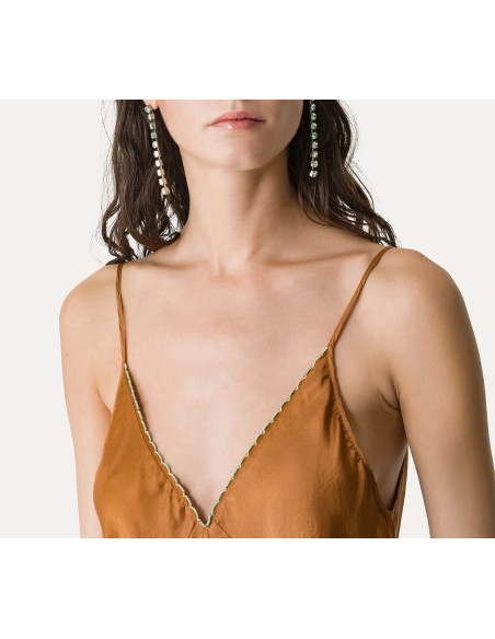 forte_forte Top en soie habotai avec broderie