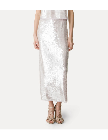 forte_forte Robe Jupe crayon "liquid sequins"