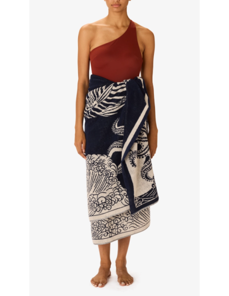 INOUÏ EDITIONS Serviette de Plage POSEIDON Navy