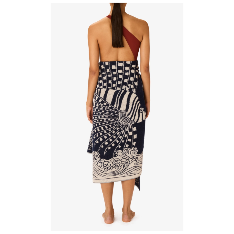 INOUÏ EDITIONS Serviette de Plage POSEIDON Navy