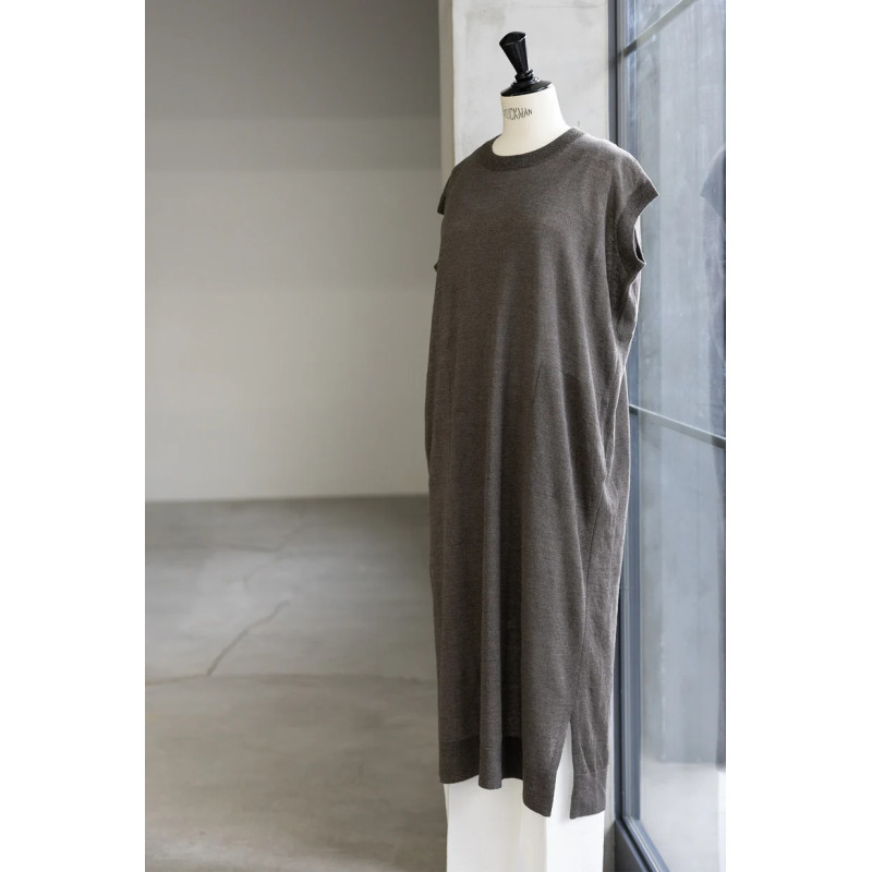 CT PLAGE Robe en Lin Marron