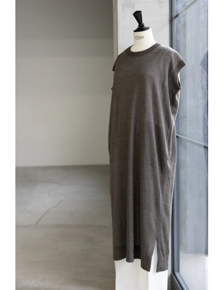 CT PLAGE Robe en Lin Marron