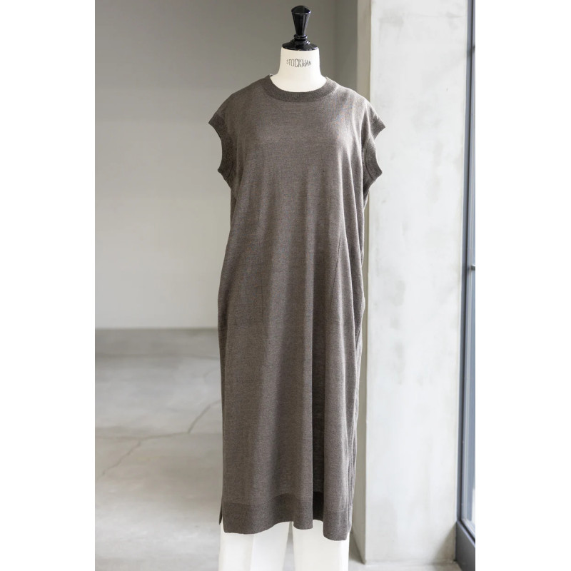 CT PLAGE Robe en Lin Marron