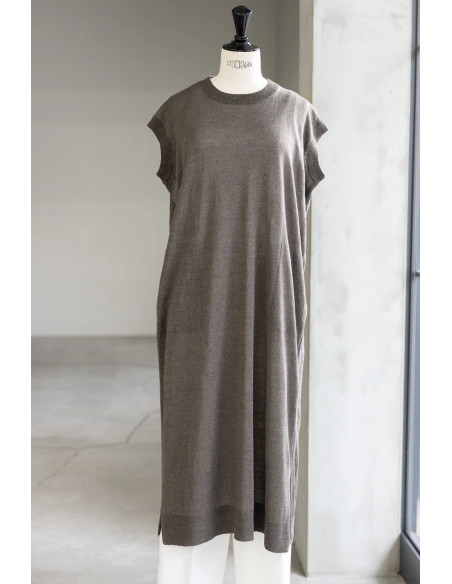 CT PLAGE Robe en Lin Marron