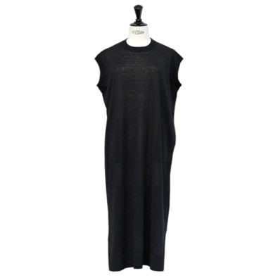 CT PLAGE Robe en Lin Noir