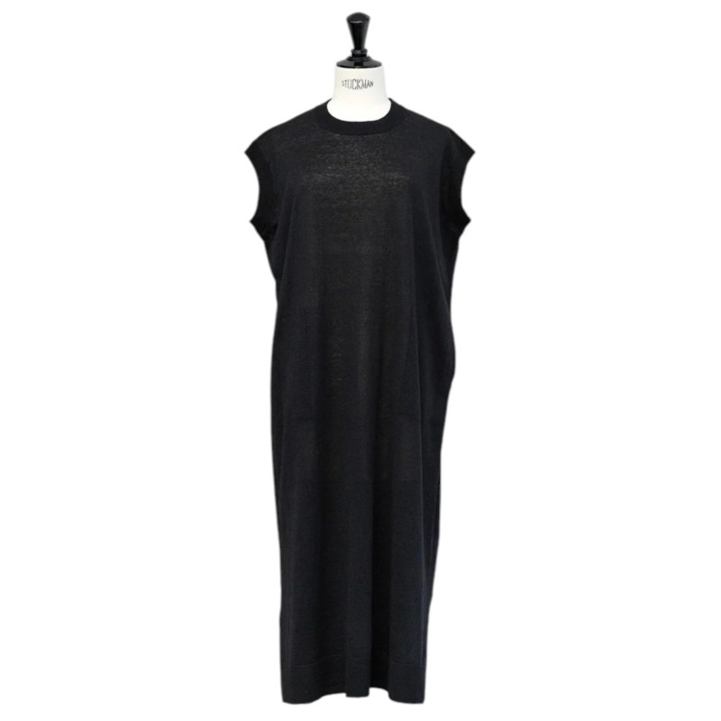 CT PLAGE Robe en Lin Noir
