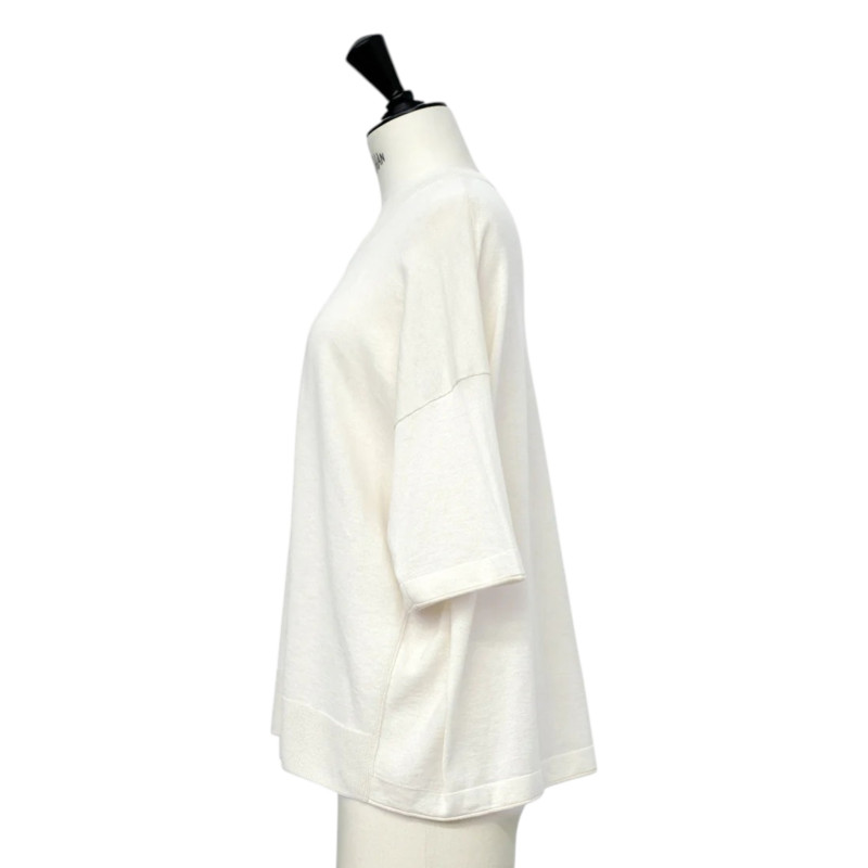 CT PLAGE T-Shirt en Coton et Soie