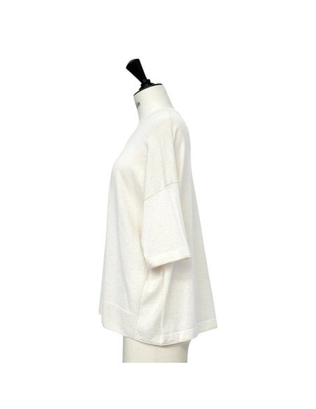 CT PLAGE T-Shirt en Coton et Soie