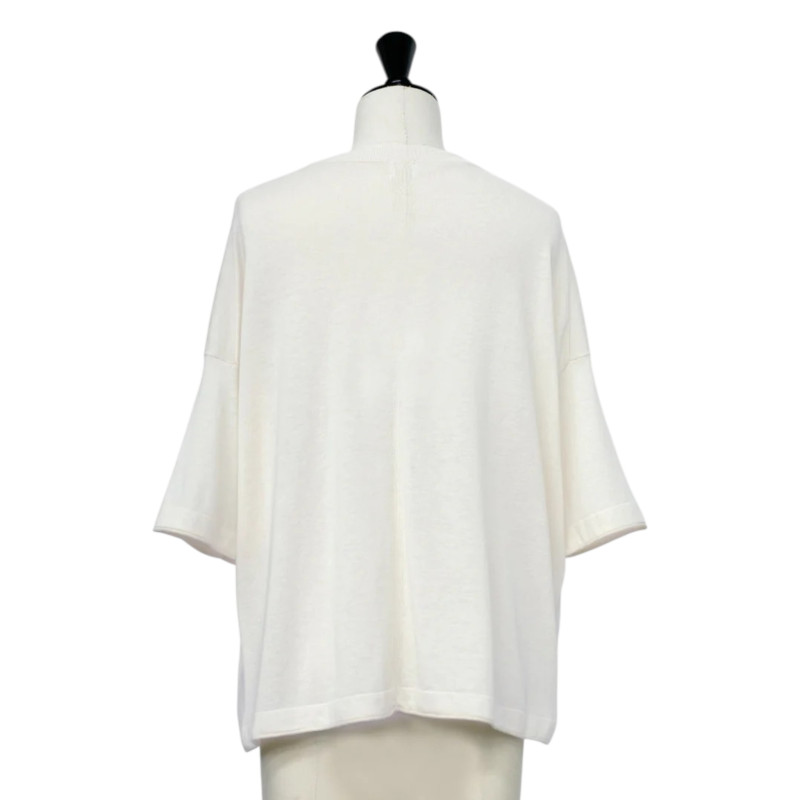 CT PLAGE T-Shirt en Coton et Soie