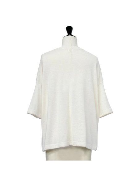 CT PLAGE T-Shirt en Coton et Soie