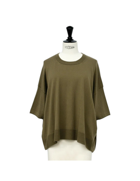 CT PLAGE T-Shirt en Coton et Soie