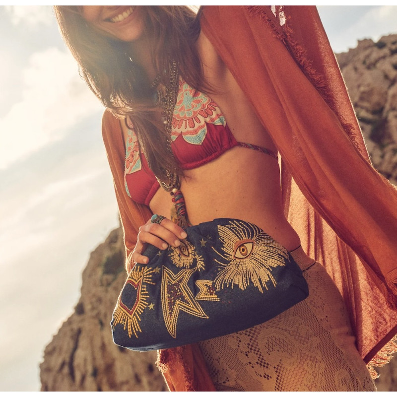 SISTA PARIS Sac UNIQ BIG Denim Cosmic