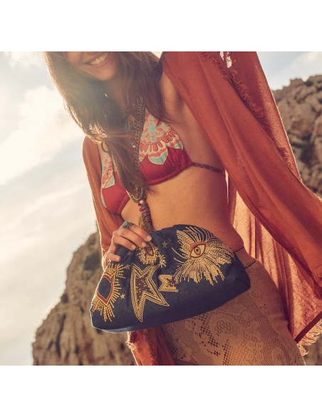 SISTA PARIS Sac UNIQ BIG Denim Cosmic