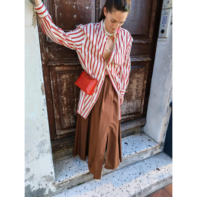 forte_forte Chemise oversize à fines rayures