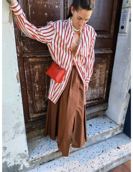 forte_forte Chemise oversize à fines rayures