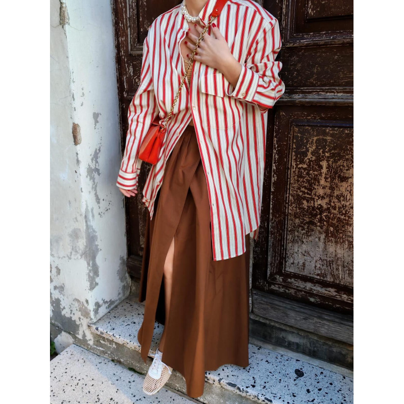 forte_forte Chemise oversize à fines rayures