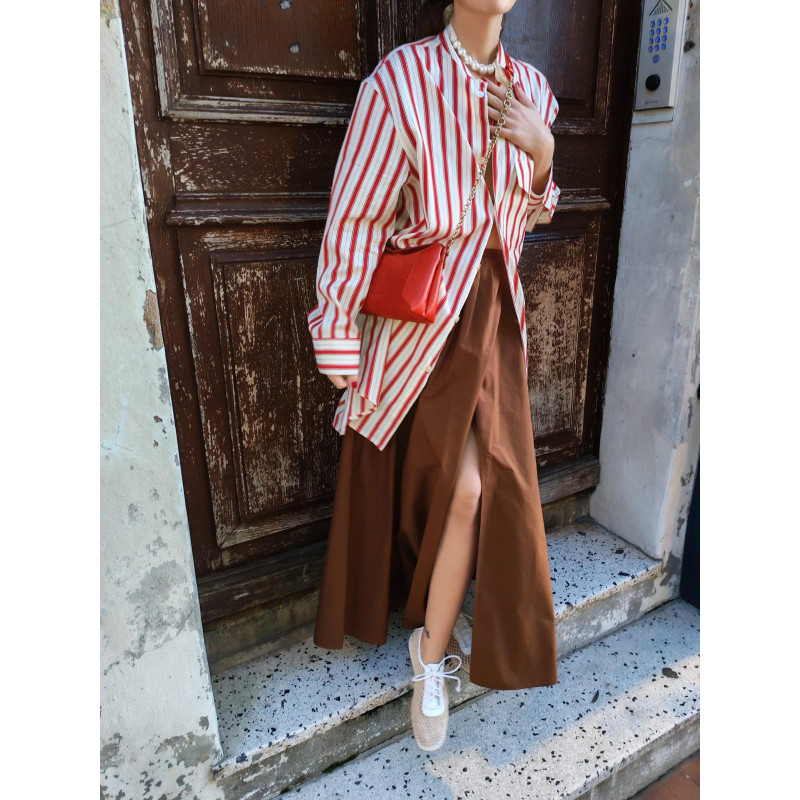 forte_forte Chemise oversize à fines rayures