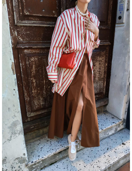 forte_forte Chemise oversize à fines rayures