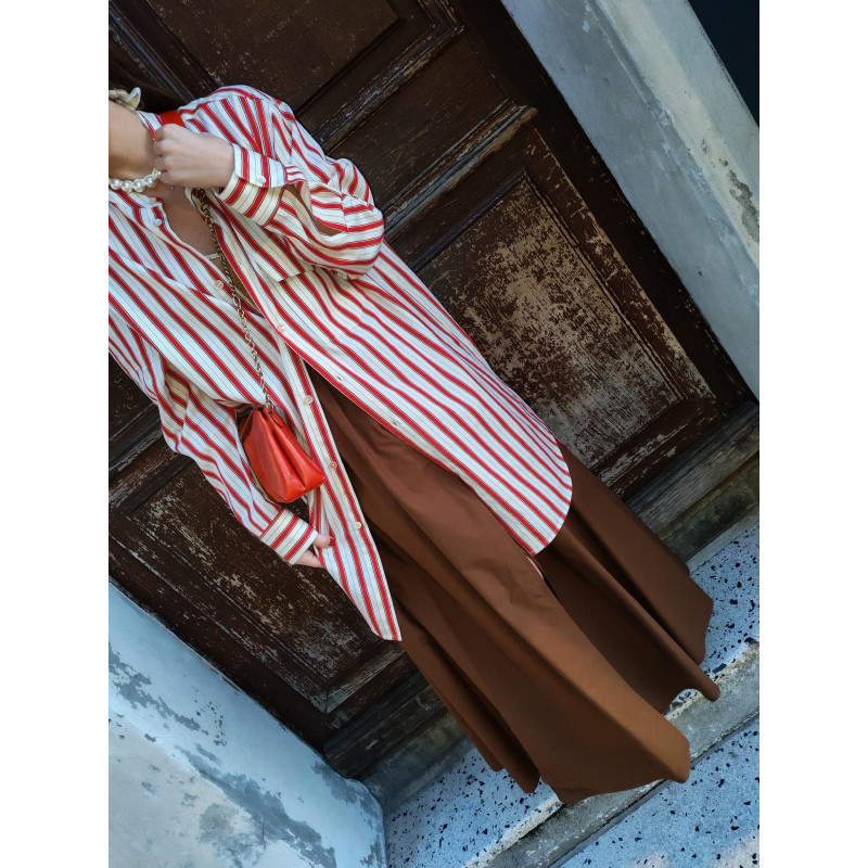 forte_forte Chemise oversize à fines rayures