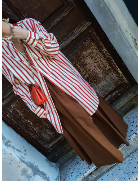 forte_forte Chemise oversize à fines rayures