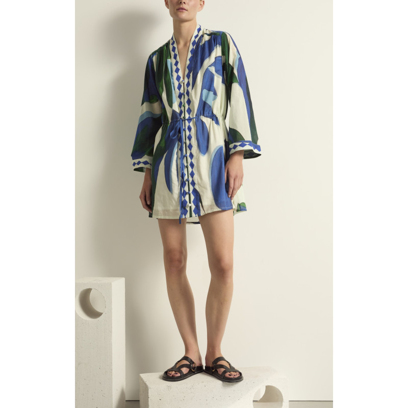 MARE DI LATTE Robe SILVANA Cactus Lapis Blue