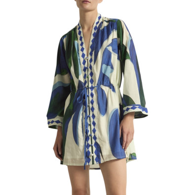 MARE DI LATTE Robe SILVANA Cactus Lapis Blue