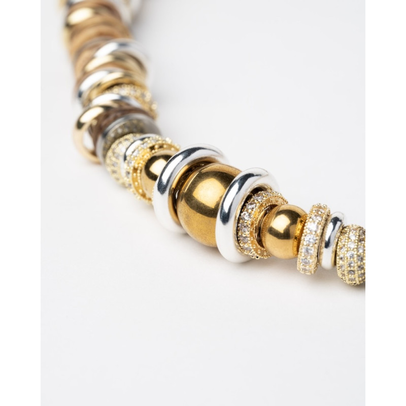 SIGAL collier TWIST RONDELLE camel