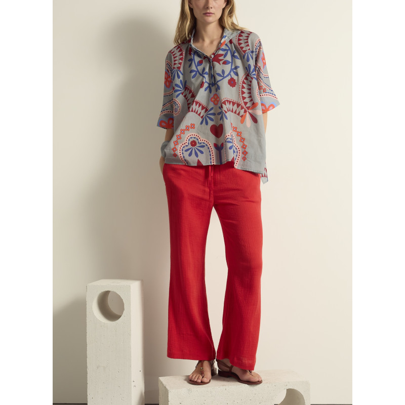 MARE DI LATTE Blouse HERACLES Blossom Mineral Blue
