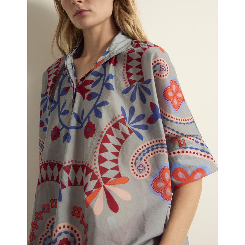 MARE DI LATTE Blouse HERACLES Blossom Mineral Blue