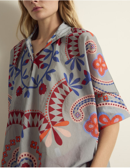 MARE DI LATTE Blouse HERACLES Blossom Mineral Blue