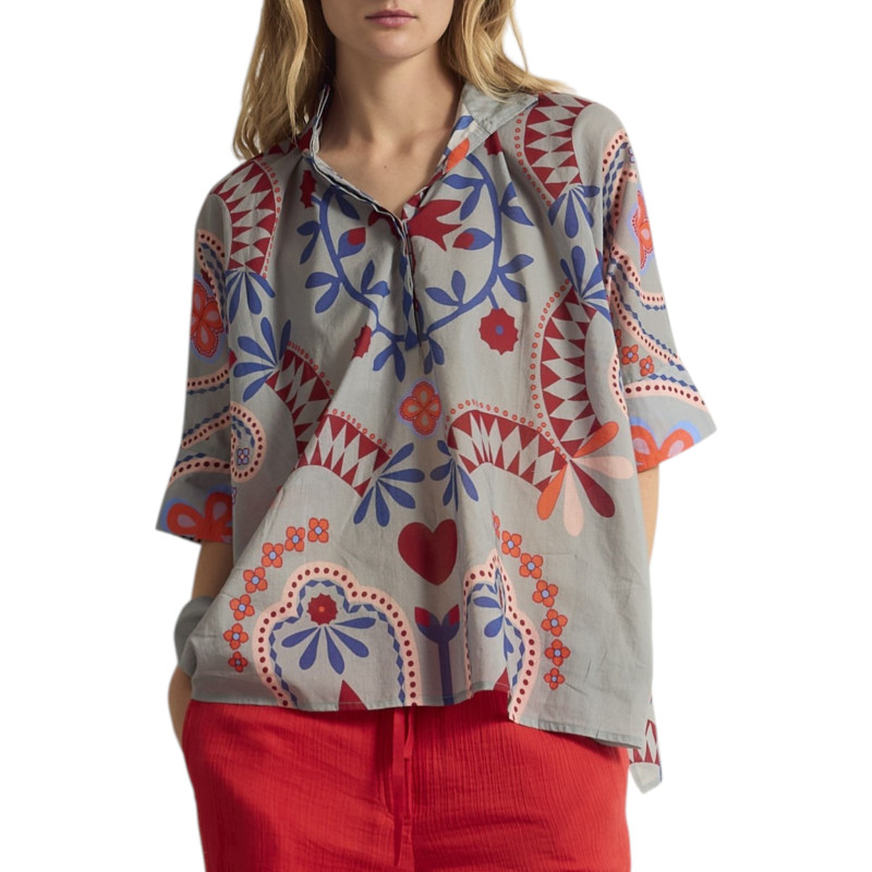 MARE DI LATTE Blouse HERACLES Blossom Mineral Blue