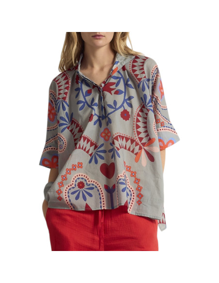 MARE DI LATTE Blouse HERACLES Blossom Mineral Blue