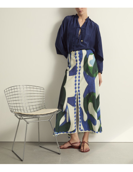 MARE DI LATTE Jupe PAO Cactus Lapis Blue