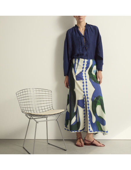 MARE DI LATTE Jupe PAO Cactus Lapis Blue