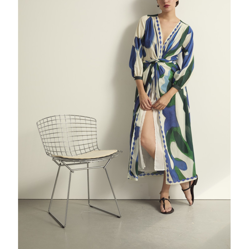 MARE DI LATTE Robe EMMANUELLE Cactus Lapis Blue