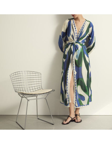 MARE DI LATTE Robe EMMANUELLE Cactus Lapis Blue